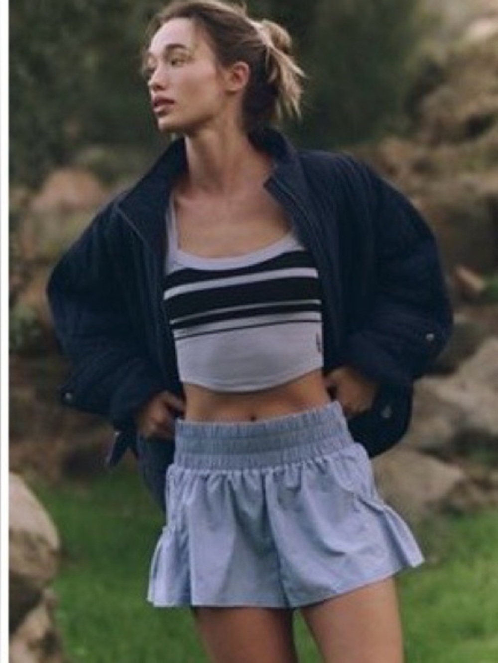 Free People Get Your Flirt On Shorts, SZ S in Cloudy Waters